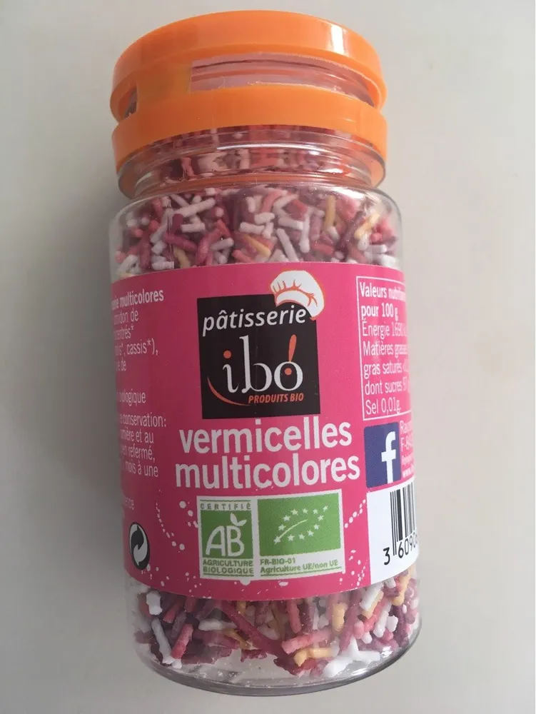 Vermicelles multicolores