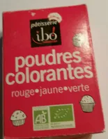 Poudres colorantes rouge/jaune/verte