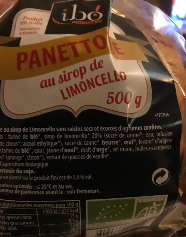 Panettone au sirop de Limoncello
