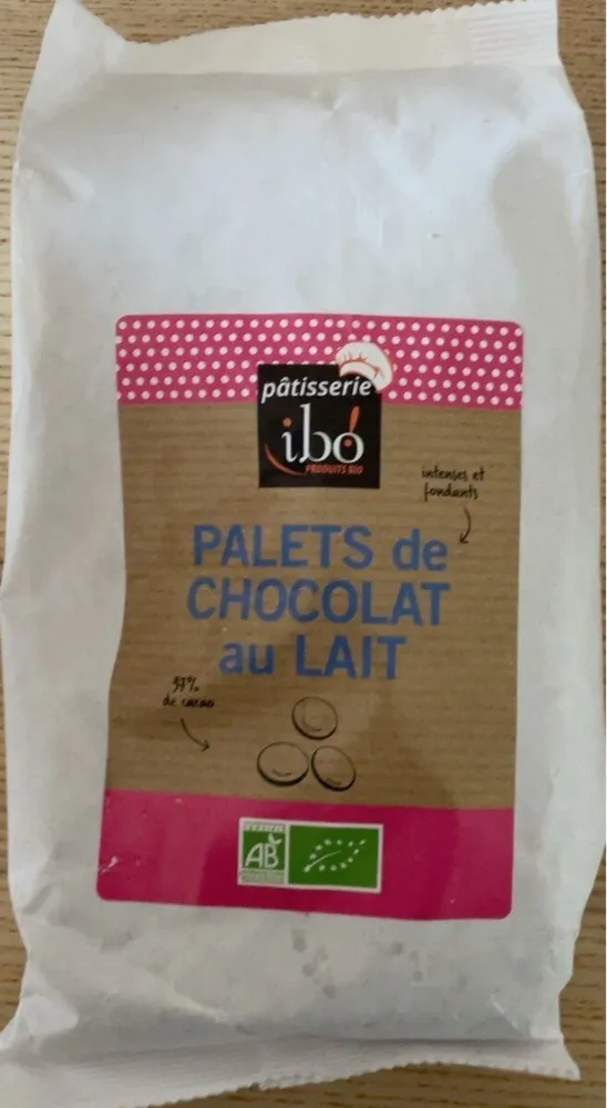 Palets de chocolat au lait