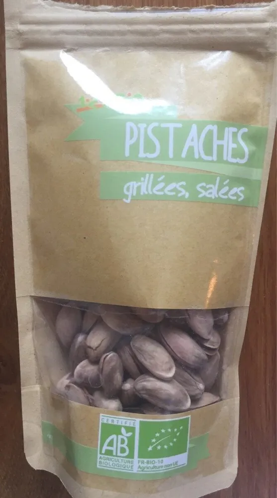 Pistaches en coques grillées et salées