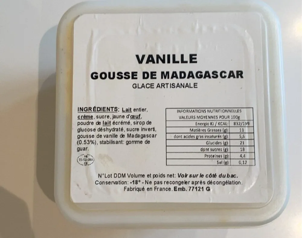 Glace Arisanale  Vanille