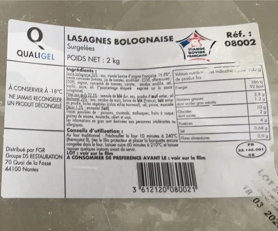 Lasagne bolognaise