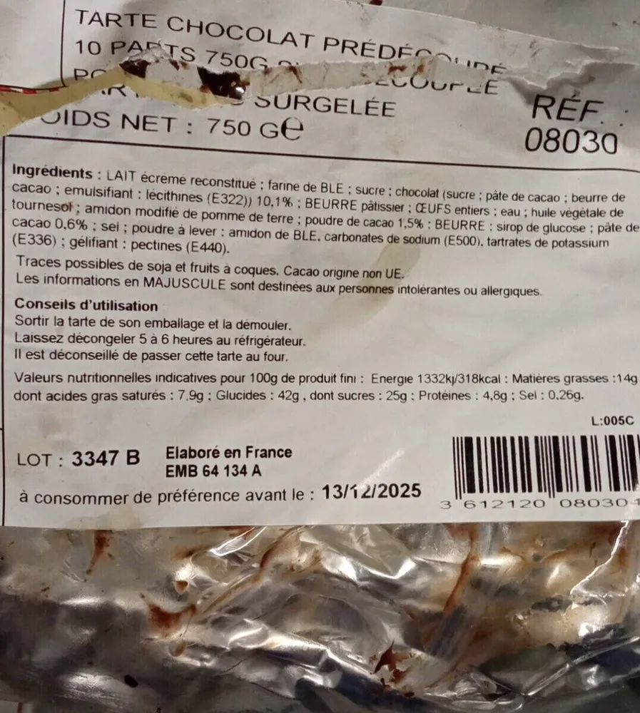 Tarte chocolat