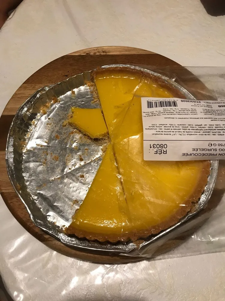 Tarte citron prédécoupée