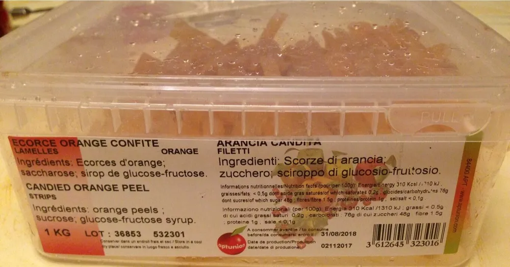 Ecorce orange confite