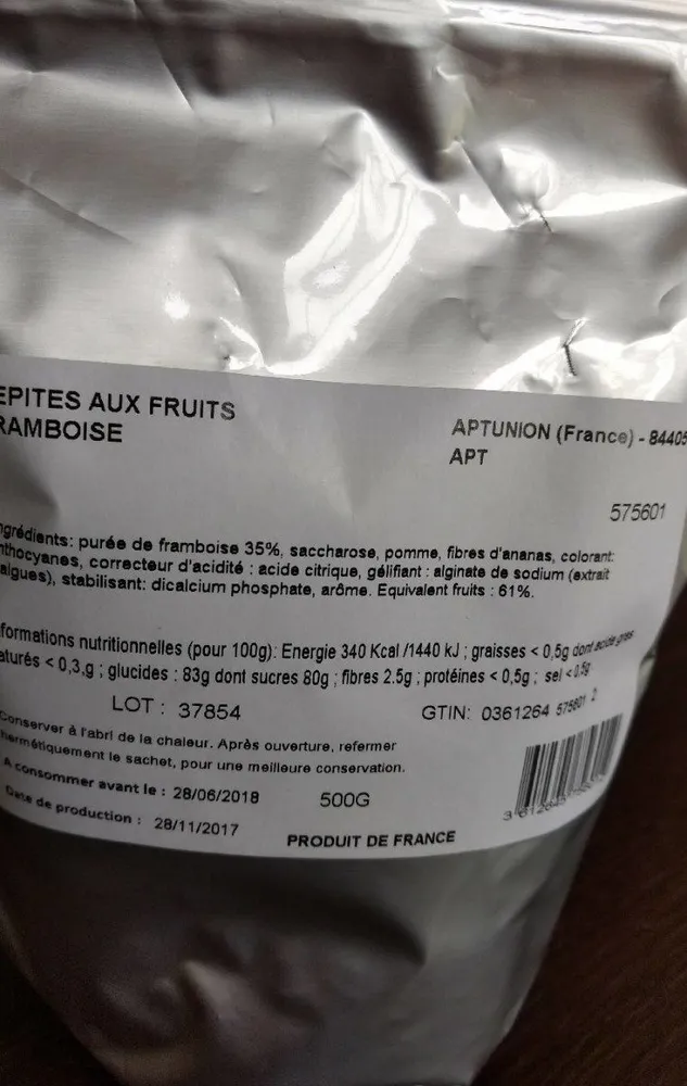 Pepites aux fruits - framboise