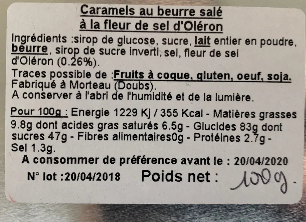 Caramel au beurre salé à la fleur de sel d'Oléron