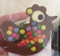 Poule confettis lait