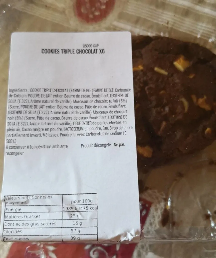 Cookies triple chocolat
