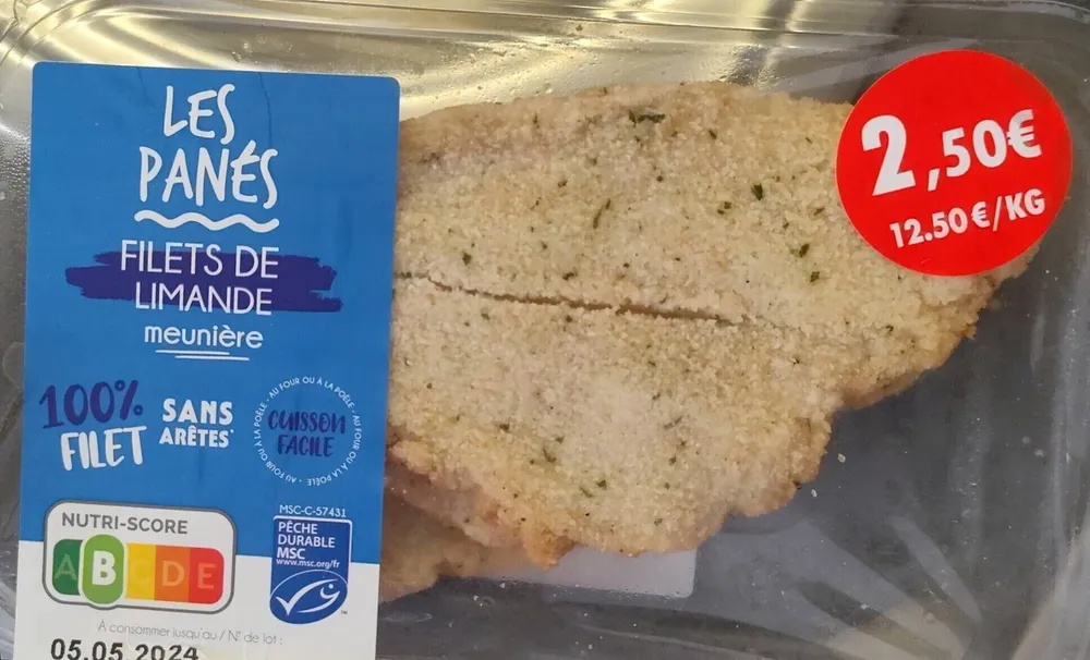 Les panés filets de limande
