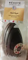 Oeuf ligne garni de fritures assortie. Chocolat noir