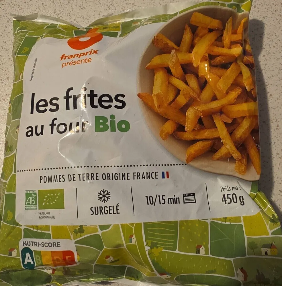 Les frites au four Bio