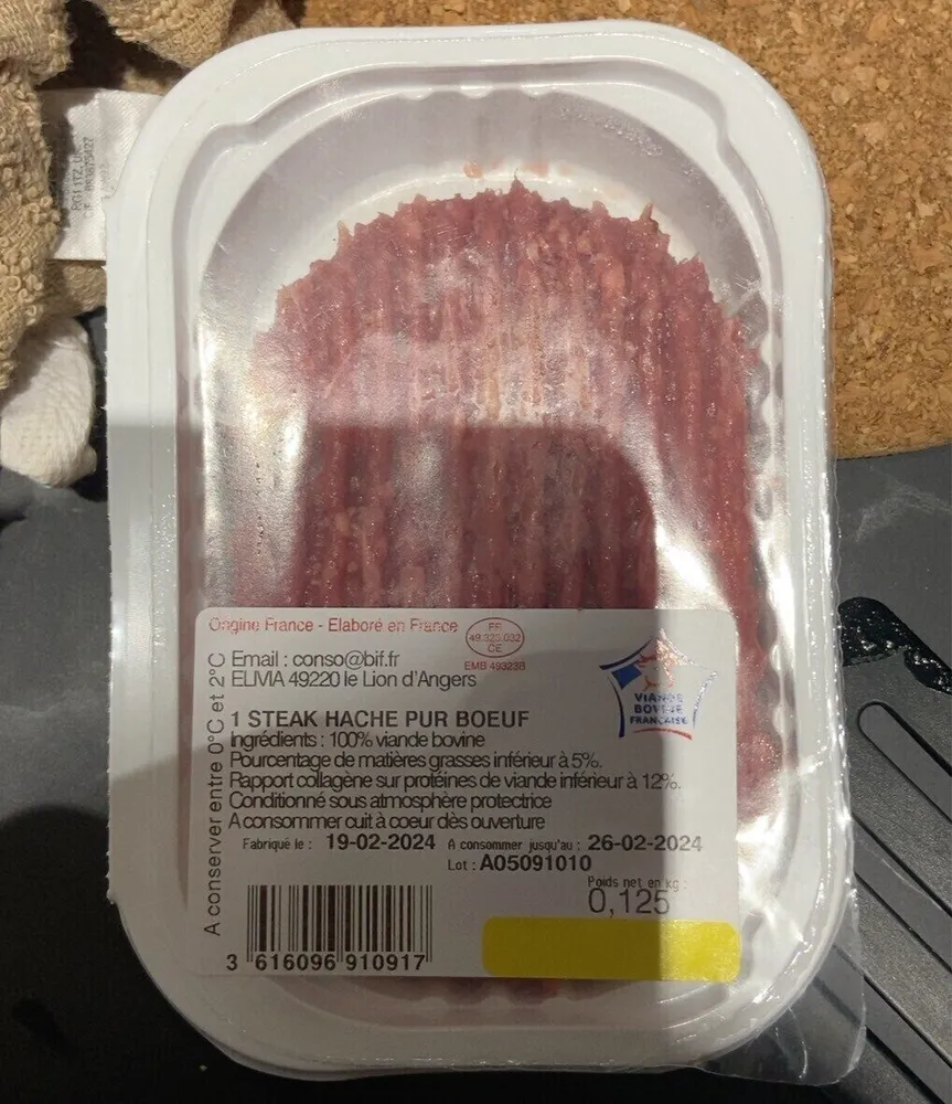 Steak haché pur boeuf