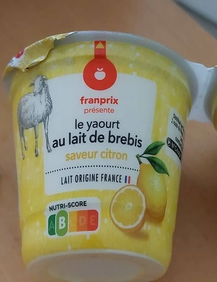 le yaourt au lait de brebis saveur citron
