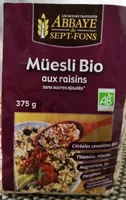 Muesli bio aux raisins sans sucres ajoutés