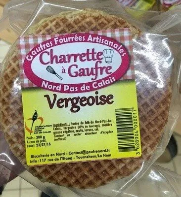 Gaufres fourrées artisanales Vergeoise
