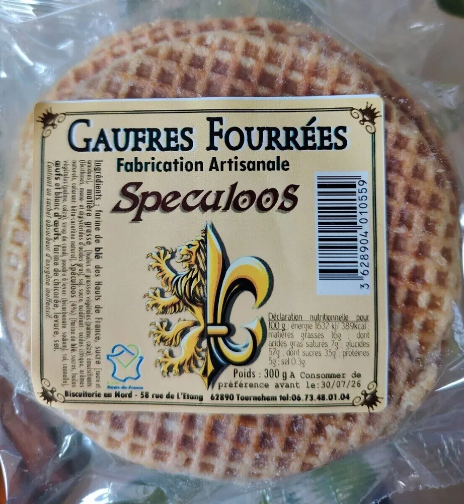 Gaufres fourrées spéculoos
