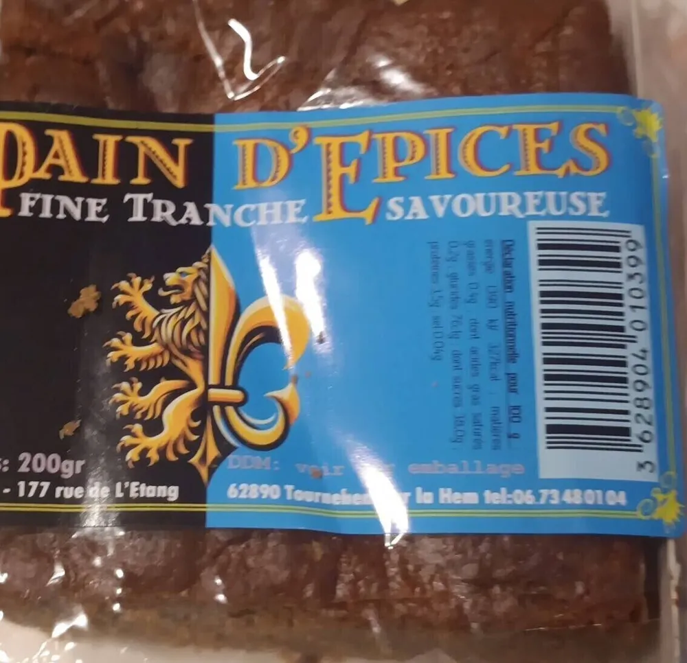 PAIN D'EPICES FINE TRANCHE SAVOUREUSE