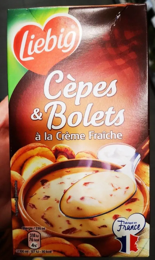 Soupe aux cèpes et bolets à la crème fraîche