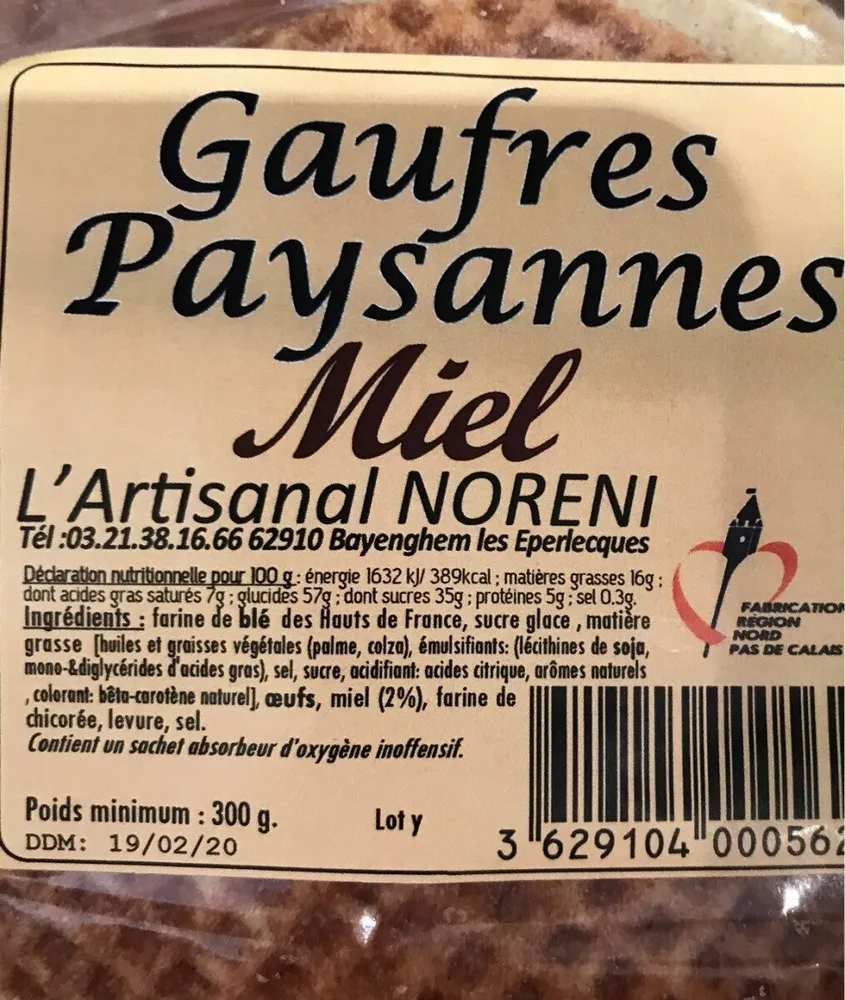 Gaufres paysannes miel