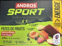 Pâtes de fruits Sport abricot banane fruits rouges