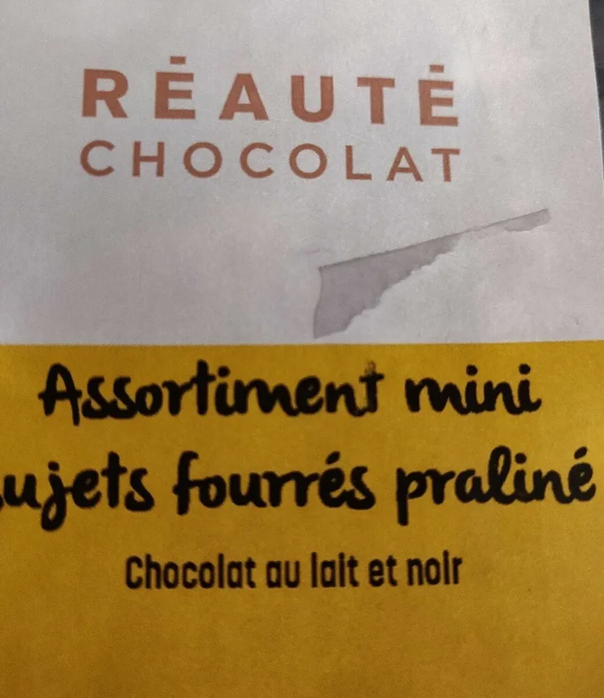 Assortiment mini sujets fourrés praline