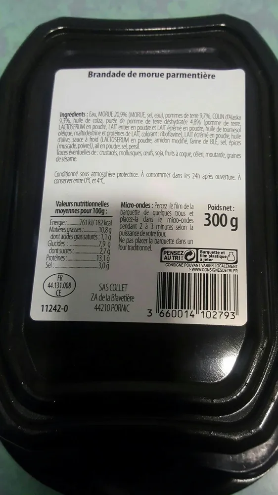 Brandade de morue parmentiere