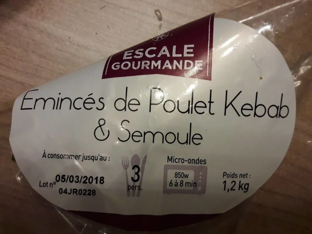 Émincé de poulet façon kebab