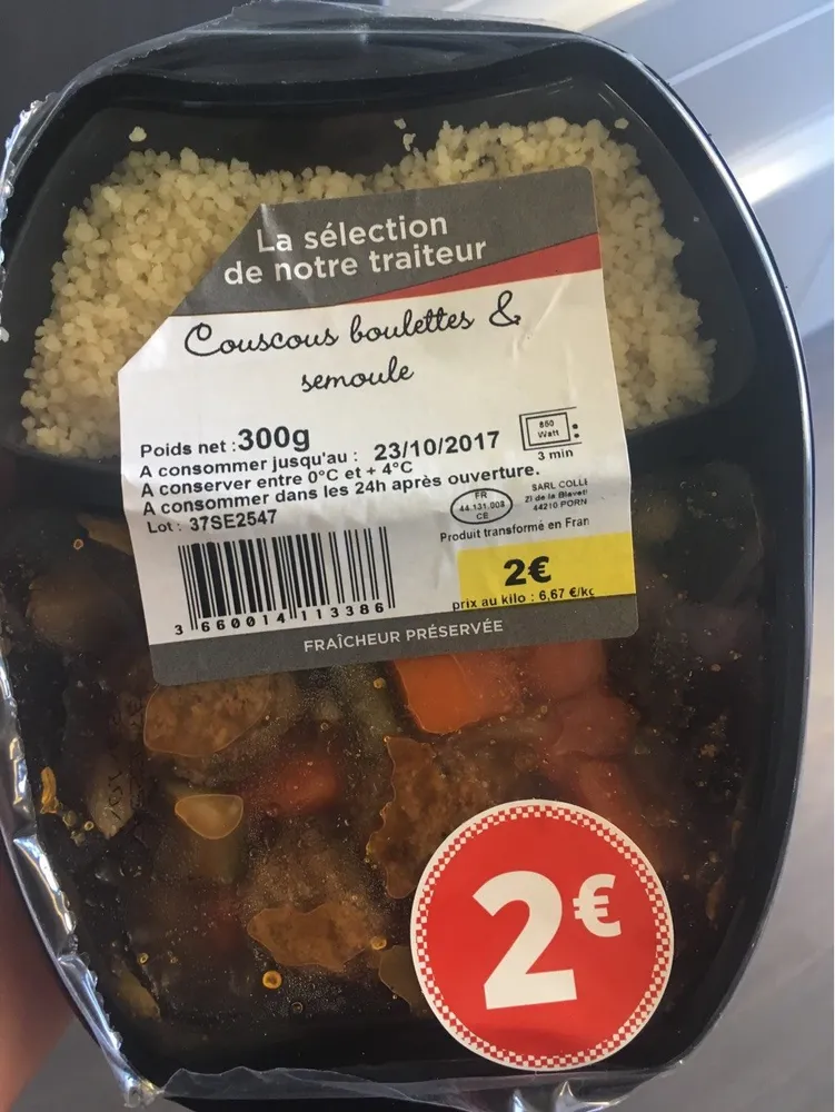 Couscous boulettes semoule