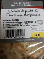 Émincés de poulet & pennes aux champignons