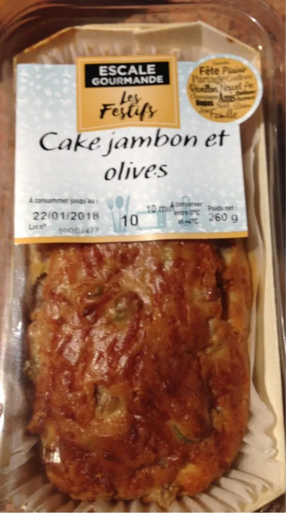 Cake jambon olives