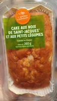 Cake aux noix de saint-jacques et aux petits légumesde
