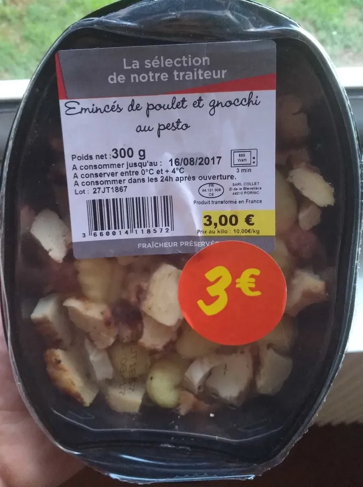 Émincés de Poulet et Gnocchi au Pesto