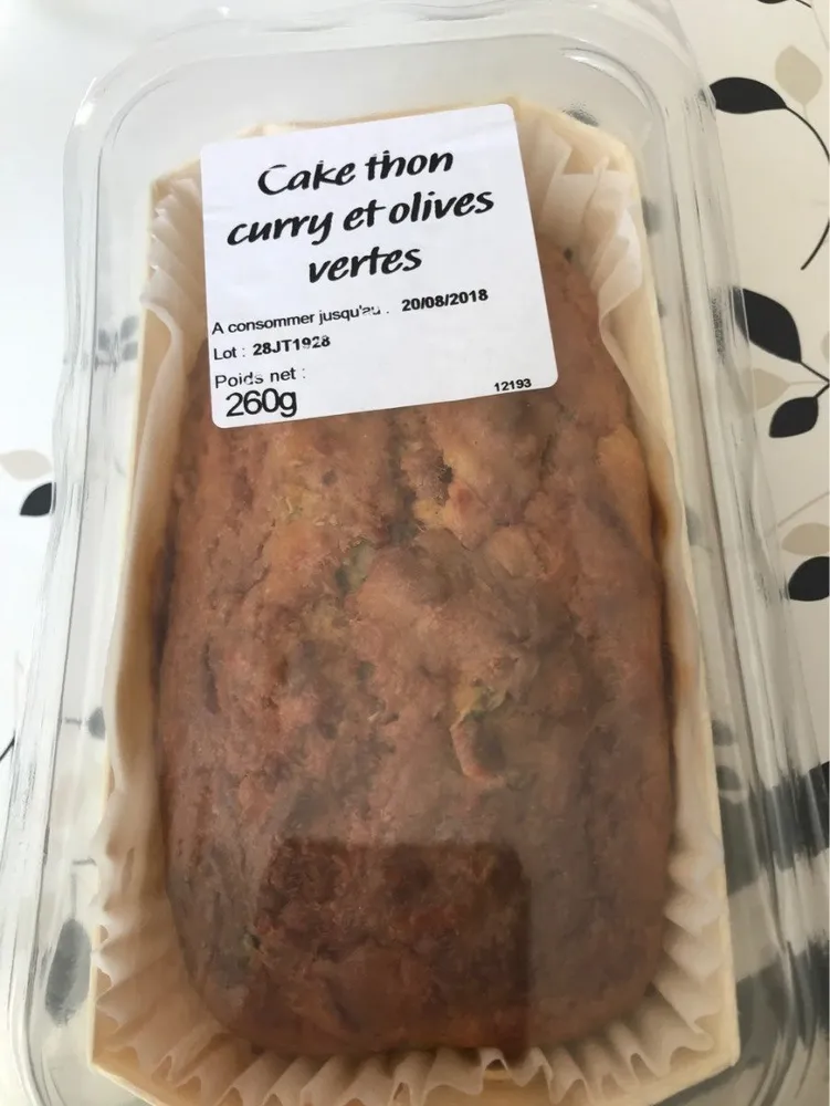 Cake thon curry olives vertes