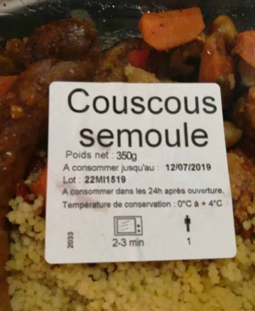 Couscous semoule
