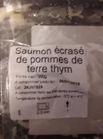 saumon écrasé de pomme de terre thym