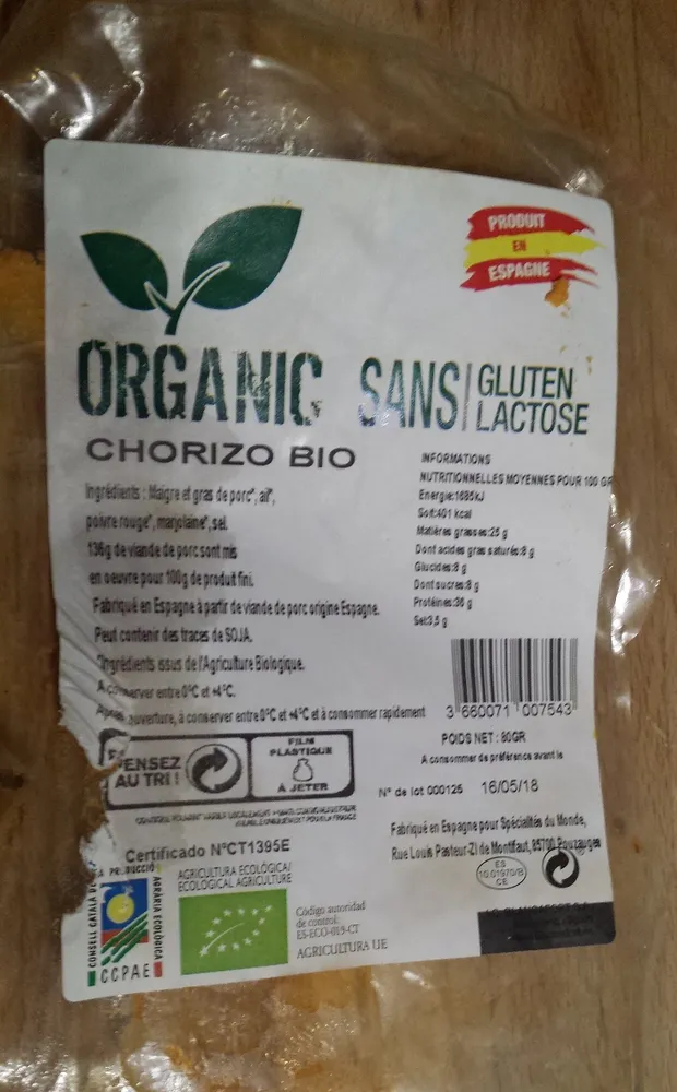 Chorizo bio