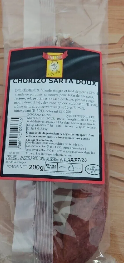 Chorizo sarta doux