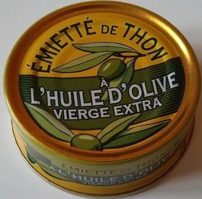émietté de thon a l'huile d'olive vierge extra