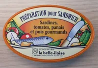 Préparation pour sandwich - Sardines, tomates, panais et pois gourmands