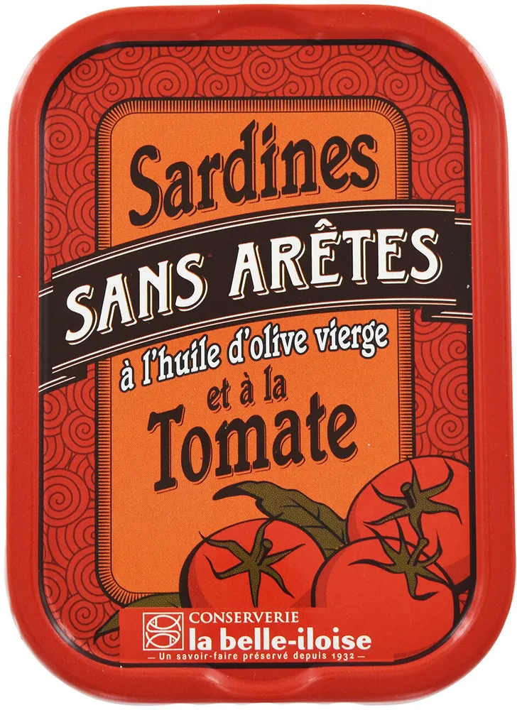 Sardines sans arêtes à l'huile d'olive et à la tomate