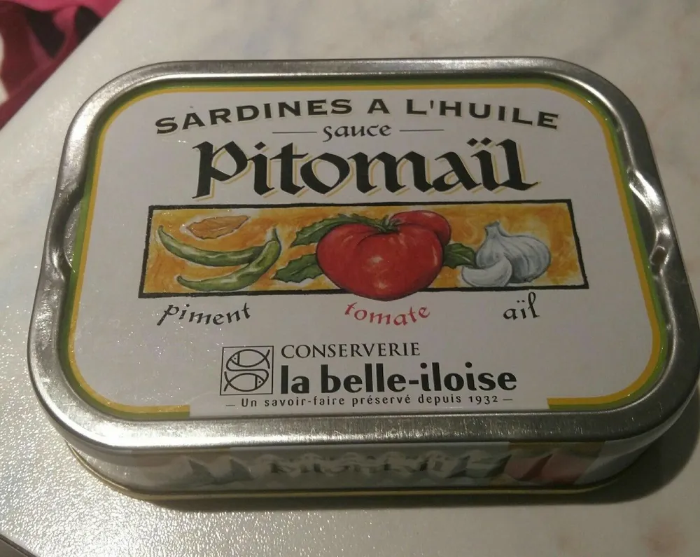 Sardines à l huile sauce pitomail