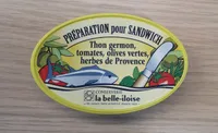 Préparation pour sandwich  Thon germon, tomates, olives vertes, herbes de Provence