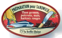 Préparation pour sandwich Thon germon, poivrons, maïs, haricots rouges
