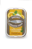 Sardines cuisinées à déguster chaud au citron confit et coriandre
