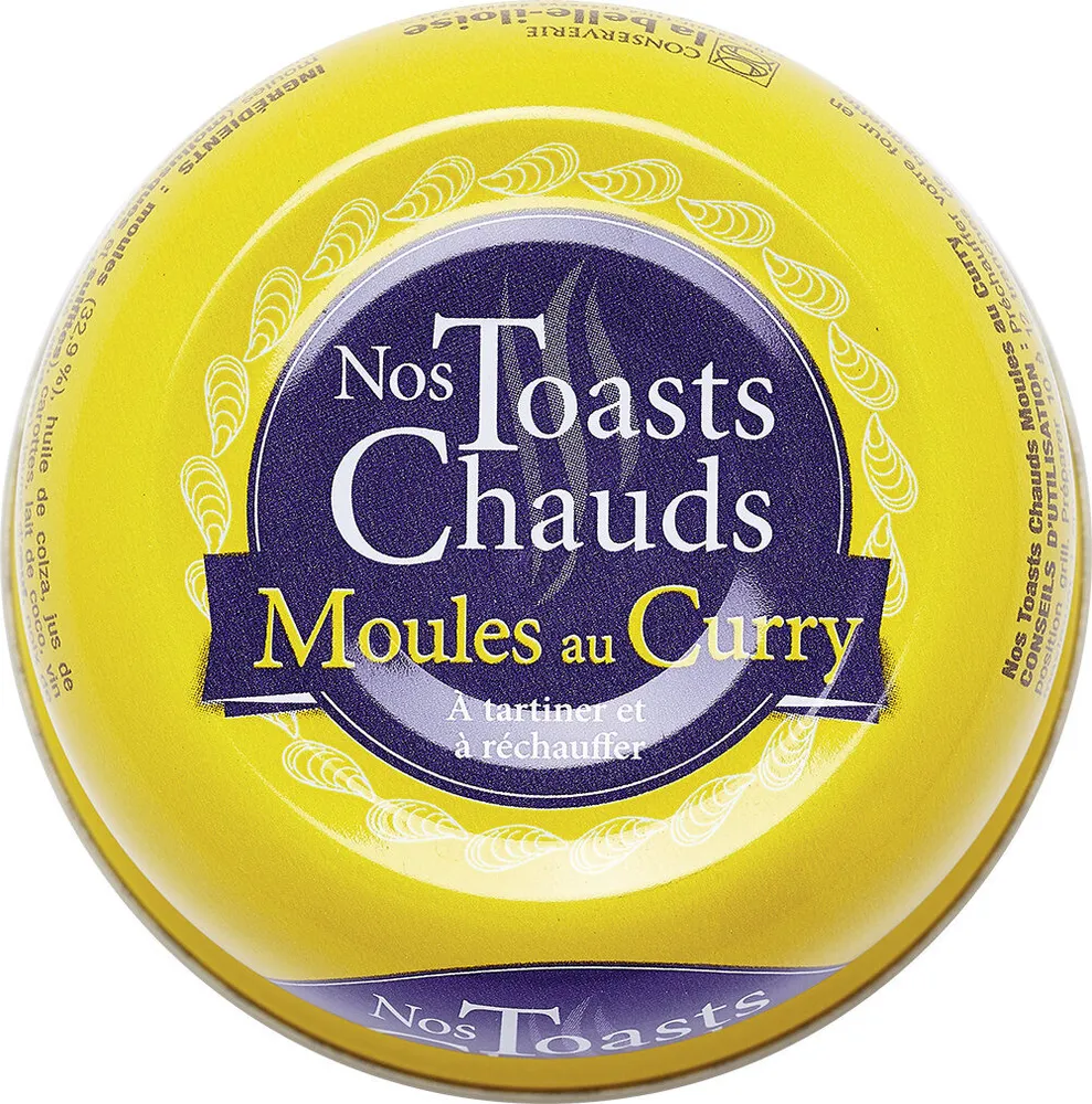 Nos toasts chauds moules au curry