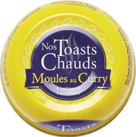 Nos toasts chauds moules au curry