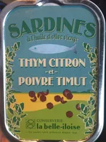 Sardines à l'huile d'olive vierge thym citron et poivre timut