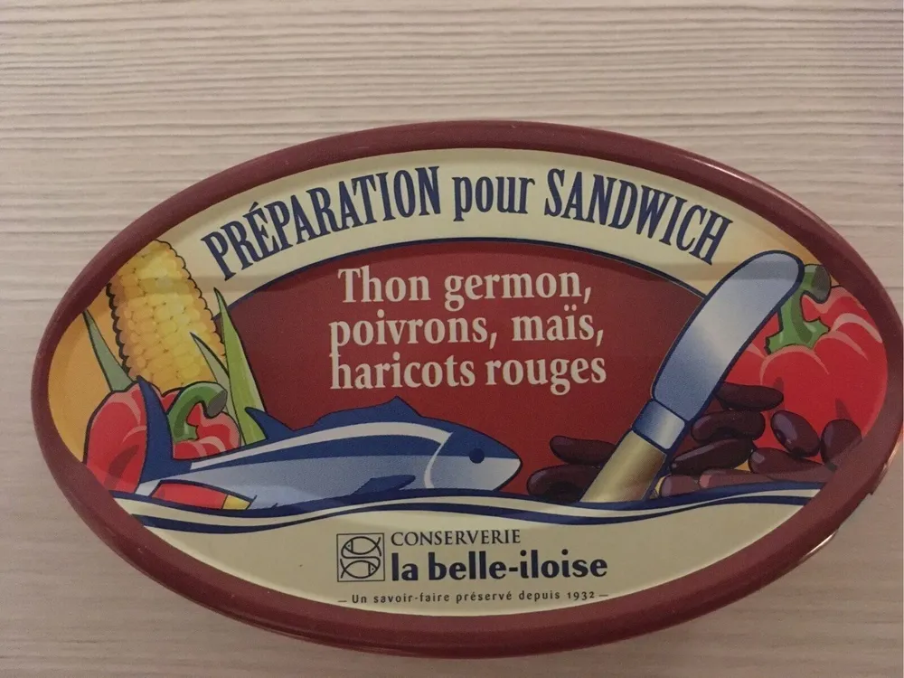 Préparation pour sandwich